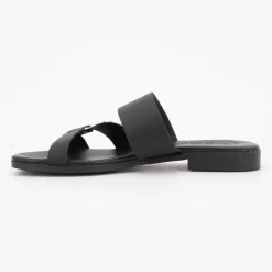 Mules noire avec imprimé zèbre Femme CARLA TORTOSA