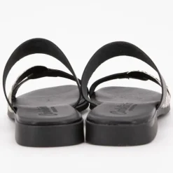 Mules noire avec imprimé zèbre Femme CARLA TORTOSA