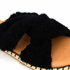 Mules Palmera Toile Noire Femme PINAZ