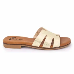 Mules plates à bride satinée Femme BIOSTOCK