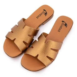 Mules plates à bride satinée Femme BIOSTOCK