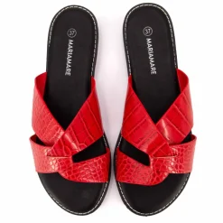 Mules plates à brides croisées Femme MARIAMARE