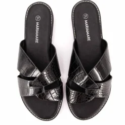 Mules plates à brides croisées Femme MARIAMARE