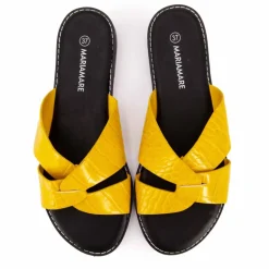 Mules plates à brides croisées Femme MARIAMARE