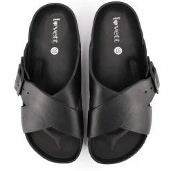 Mules semelle épaisse crantée et double bride croisée Femme LOVETT