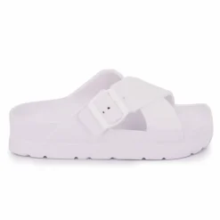 Mules semelle épaisse crantée et double bride croisée Femme LOVETT