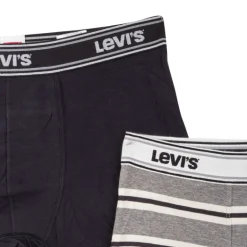 Pack 2 boxers coton stretch confort gris et noir Homme LEVI'S