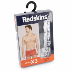 Pack de 3 boxers 3 couleurs coton doux stretch orion Homme REDSKINS