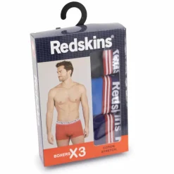 Pack de 3 boxers 3 couleurs coton doux stretch orion Homme REDSKINS