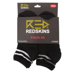 Pack de 6 socquettes rayées multicolores ricardo Homme REDSKINS