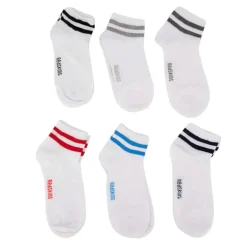 Pack de 6 socquettes rayées multicolores ricardo Homme REDSKINS
