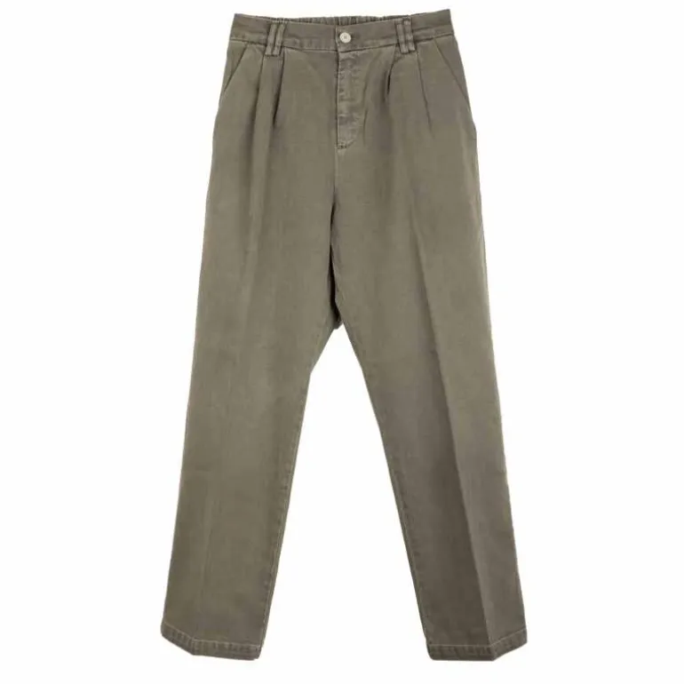 Pantalon à pinces en toile Femme HAPPY