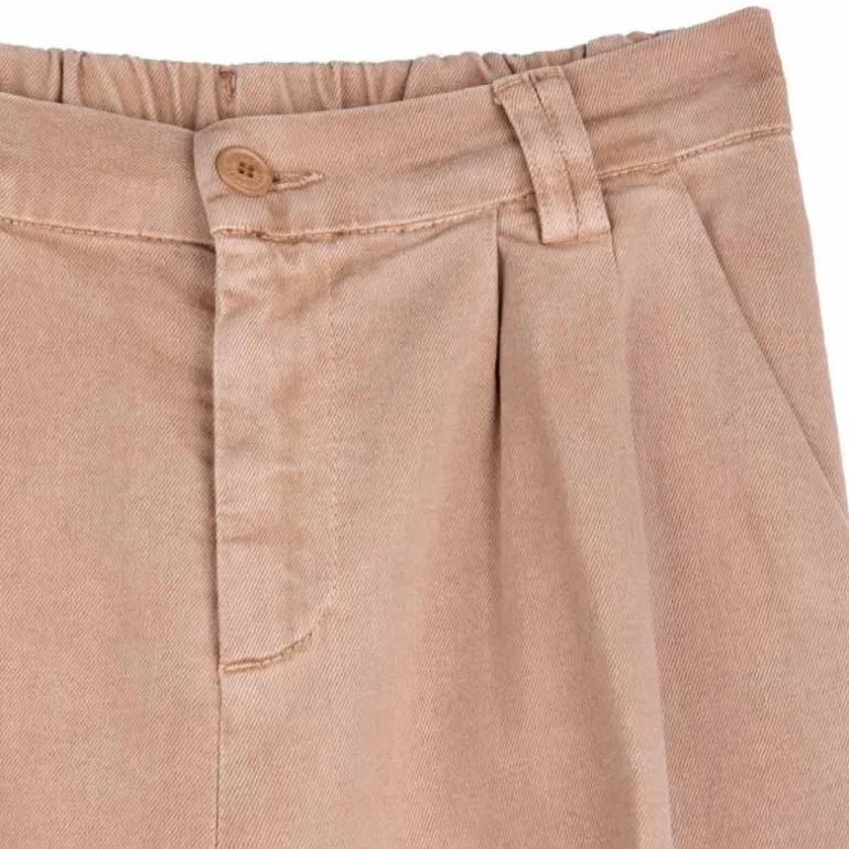 Pantalon à pinces en toile Femme HAPPY