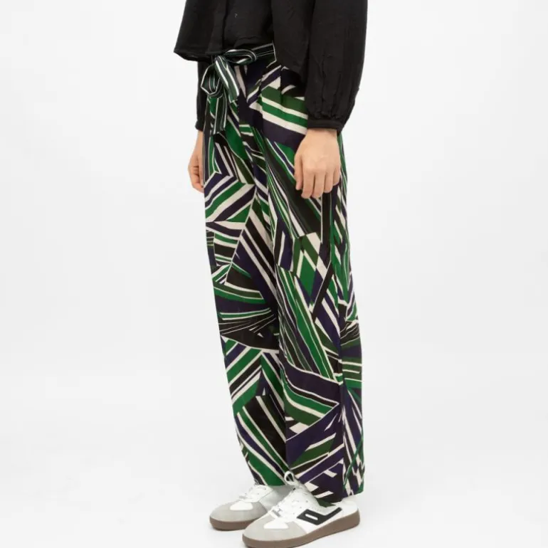 Pantalon avec cordon regular à motif graphique prisco Femme LA PETITE ETOILE