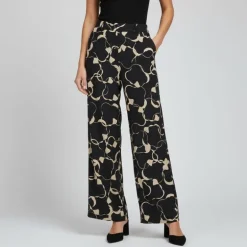 Pantalon avec imprimé large taille haute Femme VERO MODA