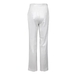 Pantalon blanc irisé brillant de tailleur à pinces droit Femme IMPERIAL