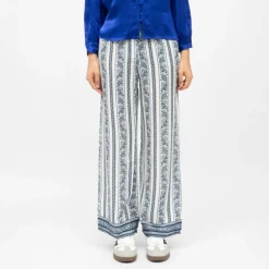 Pantalon blanc motif frise pauline Femme LA PETITE ETOILE