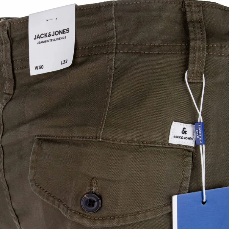Pantalon cargo uni coton stretch Homme JACK & JONES