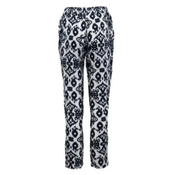 Pantalon carotte fluide motif éthnique bleu marine Femme VERO MODA