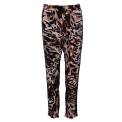 Pantalon carotte imprimé avec bandes noires Femme IMPERIAL