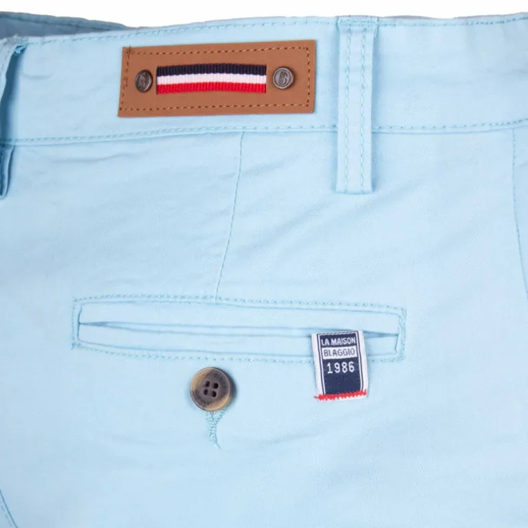 Pantalon chino coton stretch revers fermeture éclair tenali Homme BLAGGIO