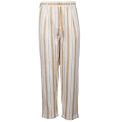 Pantalon coton à rayures jaune pastel Priska Femme LA PETITE ETOILE
