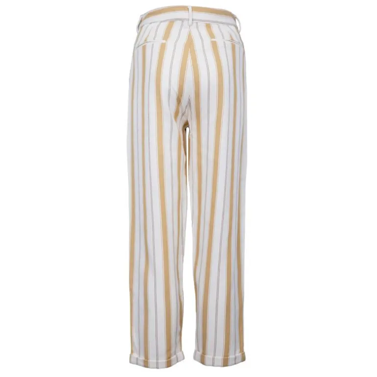 Pantalon coton à rayures jaune pastel Priska Femme LA PETITE ETOILE