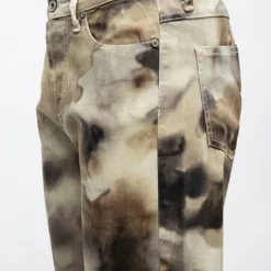 Pantalon coton imprimé aquarelle Femme PLEASE