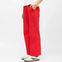 Pantalon de jogging épais rouge jambes larges petra Femme LA PETITE ETOILE