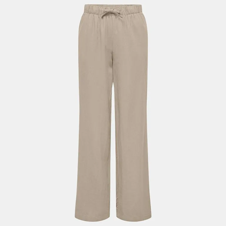 Pantalon en lin fermeture cordon Femme ONLY