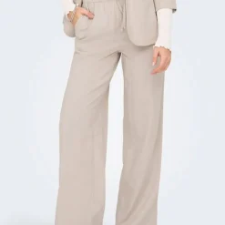 Pantalon en lin fermeture cordon Femme ONLY