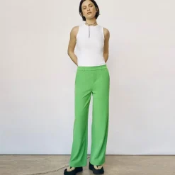 Pantalon fluide Lisa vibrant vert Femme OBJECT