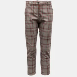 Pantalon grigio à carreaux Femme IMPERIAL