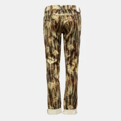 Pantalon imprimé animal taille basse avec ouelets Femme PLEASE