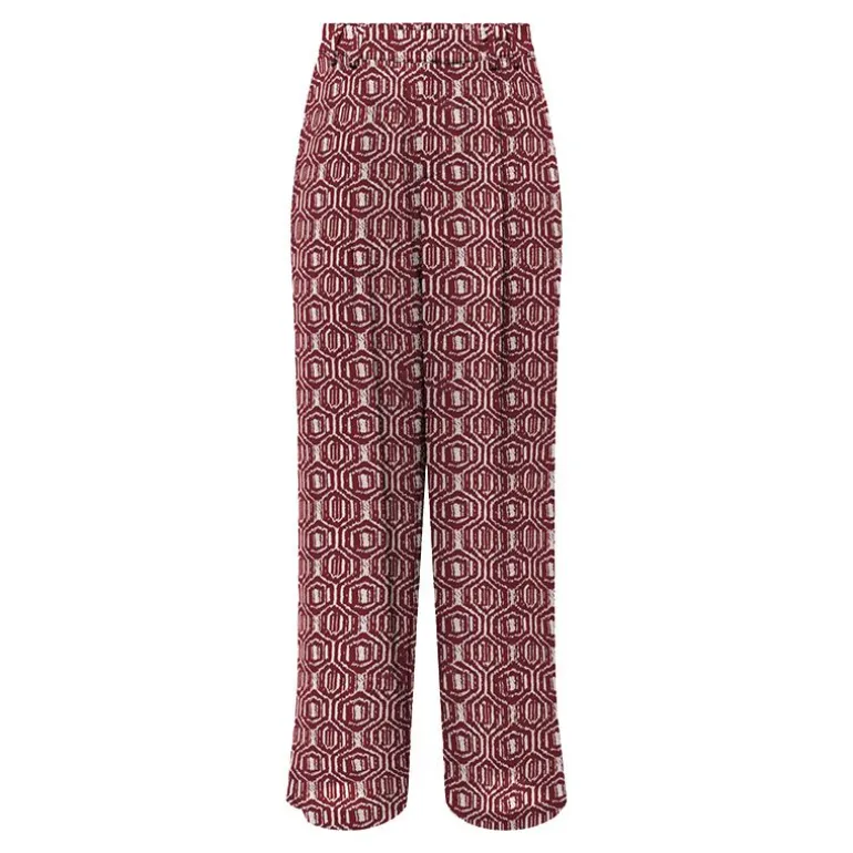 Pantalon jambes larges imprimé graphique Femme ONLY