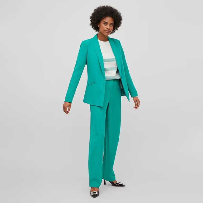 Pantalon large à pinces vert vikamma noos alhambra Femme VILA