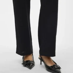 Pantalon large taille haute noir Femme VERO MODA