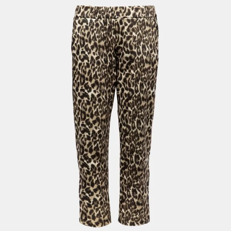 Pantalon élastique fluide imprimé léopard Femme PLEASE