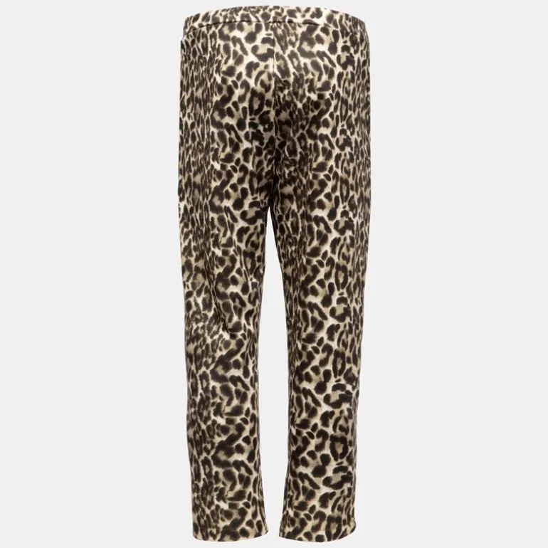 Pantalon élastique fluide imprimé léopard Femme PLEASE