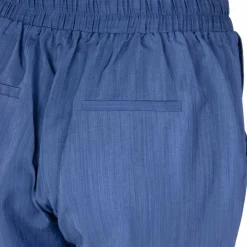 Pantalon élastique fluide avec poches arrières bleu Femme ROSE