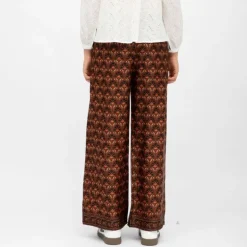 Pantalon noir droit imprimé penny Femme LA PETITE ETOILE