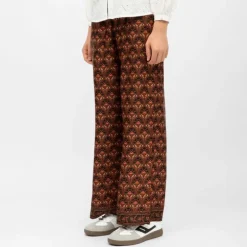 Pantalon noir droit imprimé penny Femme LA PETITE ETOILE