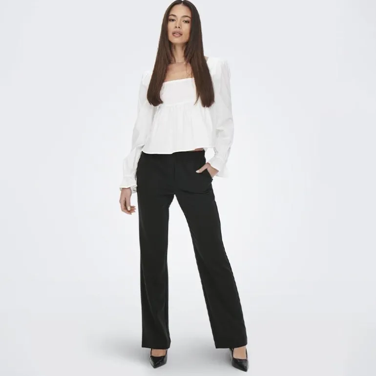 Pantalon noir large Femme ONLY