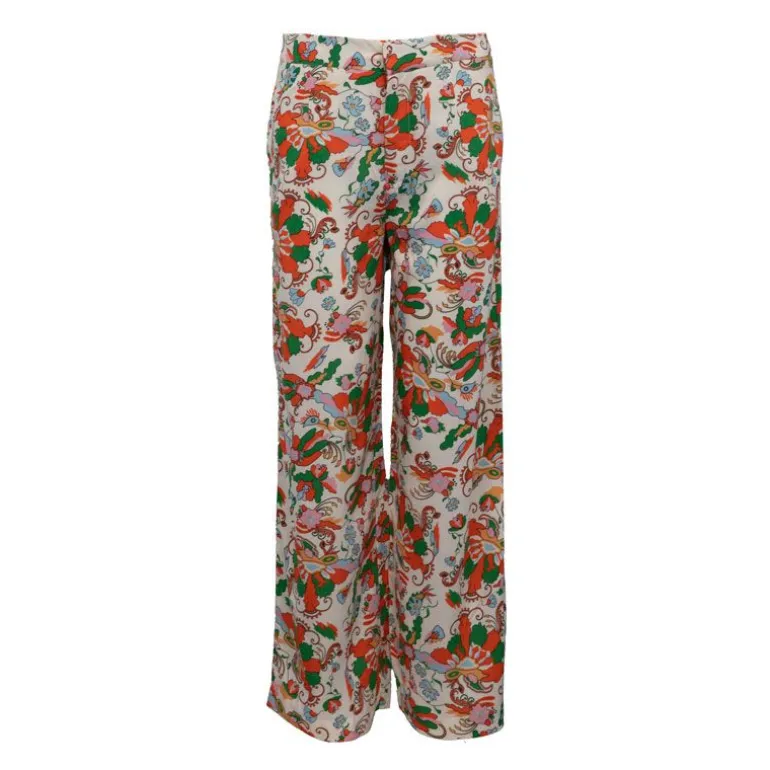 Pantalon orange sakura motif fleurs Femme DEELUXE 74