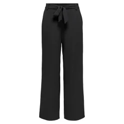 Pantalon palazzo avec ceinture noir Femme ONLY