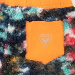 Pantalon polaire imprimé multicolor avec poches oranges Enfant ROSSIGNOL