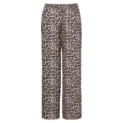 Pantalon regular avec imprimé léopard palazzo à nouer Femme ONLY