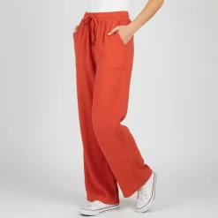 Pantalon rouge orange large Femme DEELUXE 74