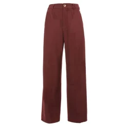 Pantalon sistalarge bordeaux Femme DEELUXE 74