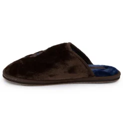 Pantoufles en fausse fourrure avec grand logo brodé Homme US POLO